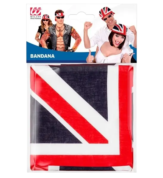 Bandana Gran Bretaña 55 cm en algodón - Supporter y disfraces