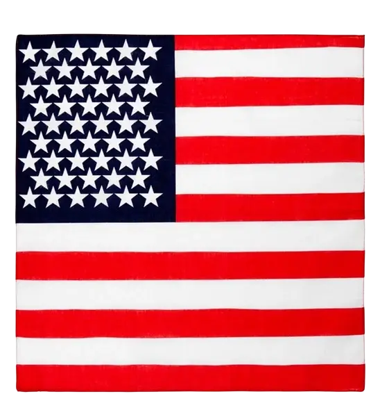 Bandana USA 55 cm en algodón - Supporter y disfraces