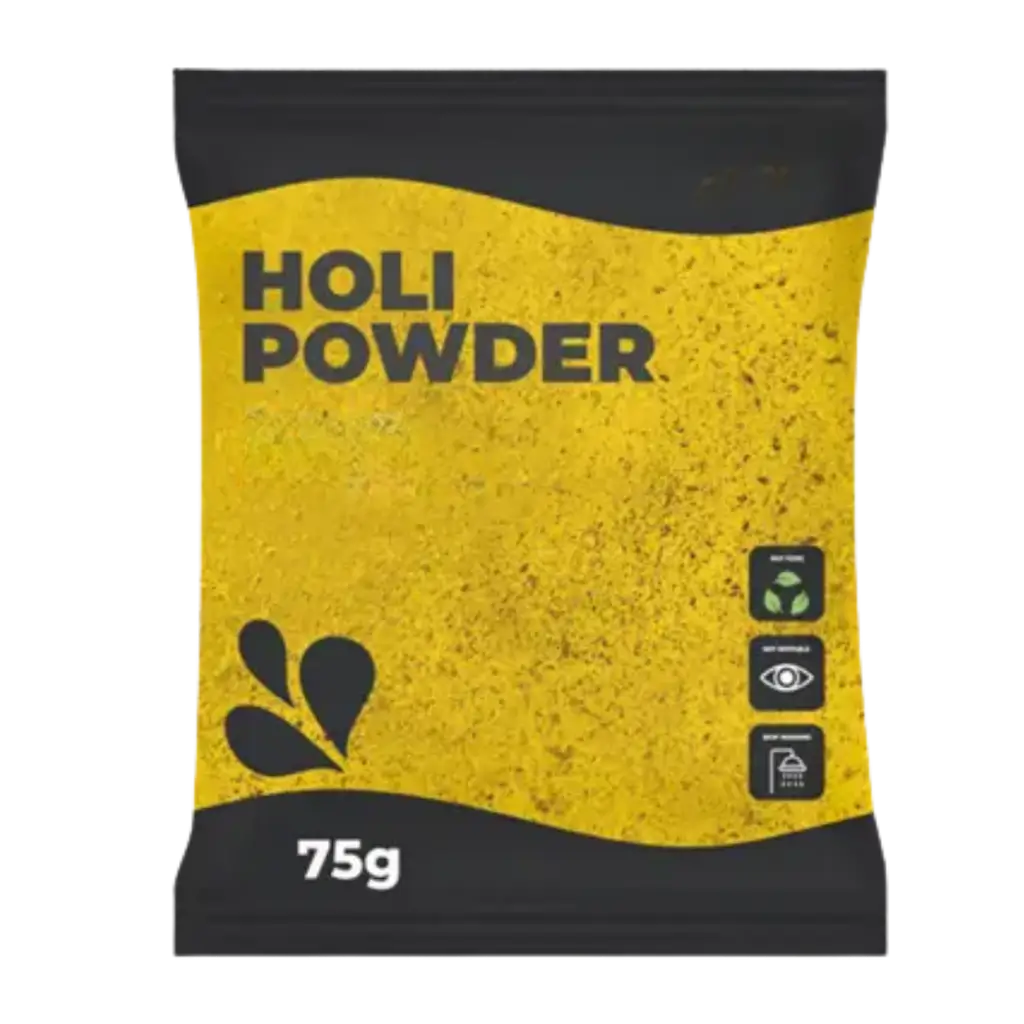 Polvo Holi AMARILLO - Bolsa de 75 gramos