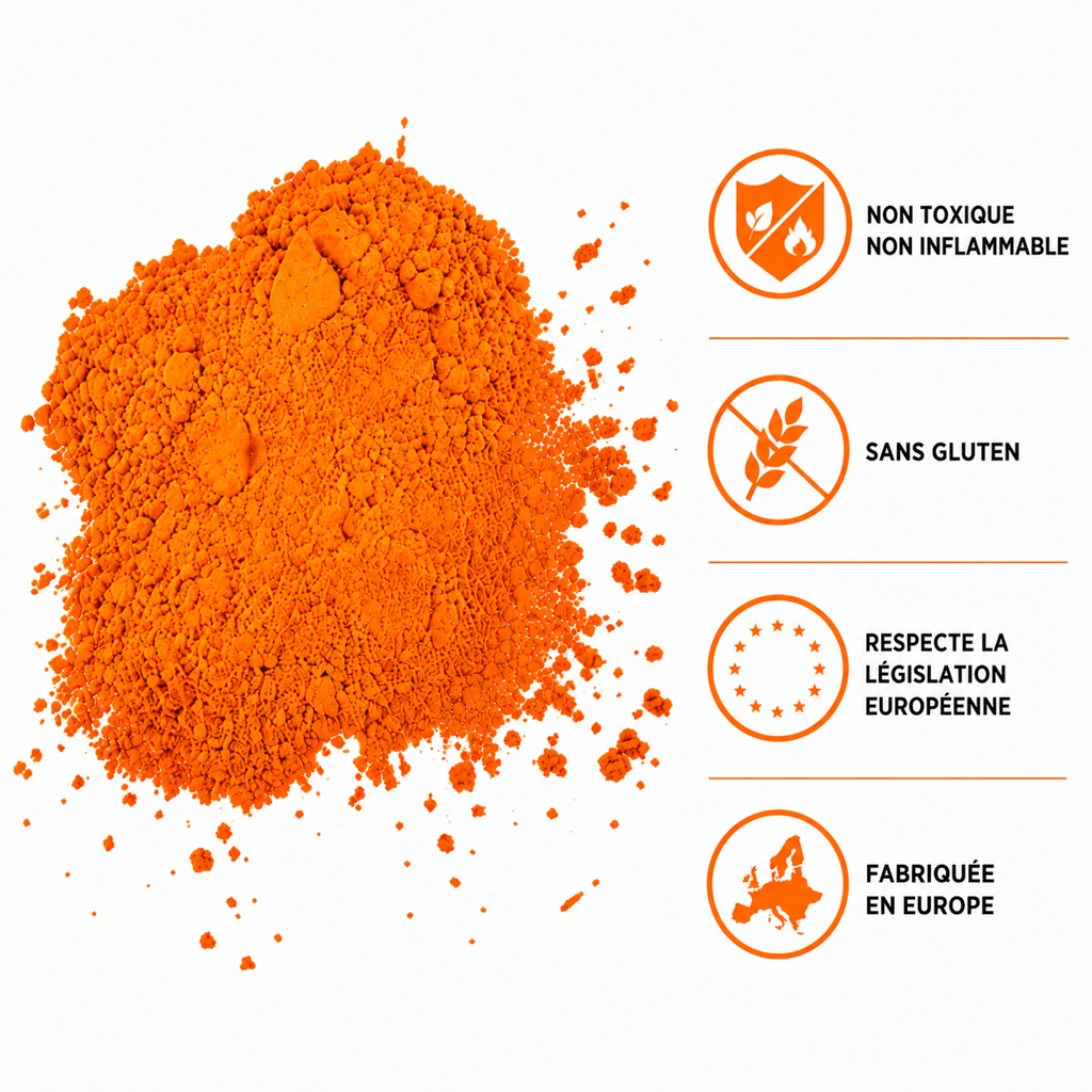 Polvo Holi NARANJA - Bolsa de 75 gramos
