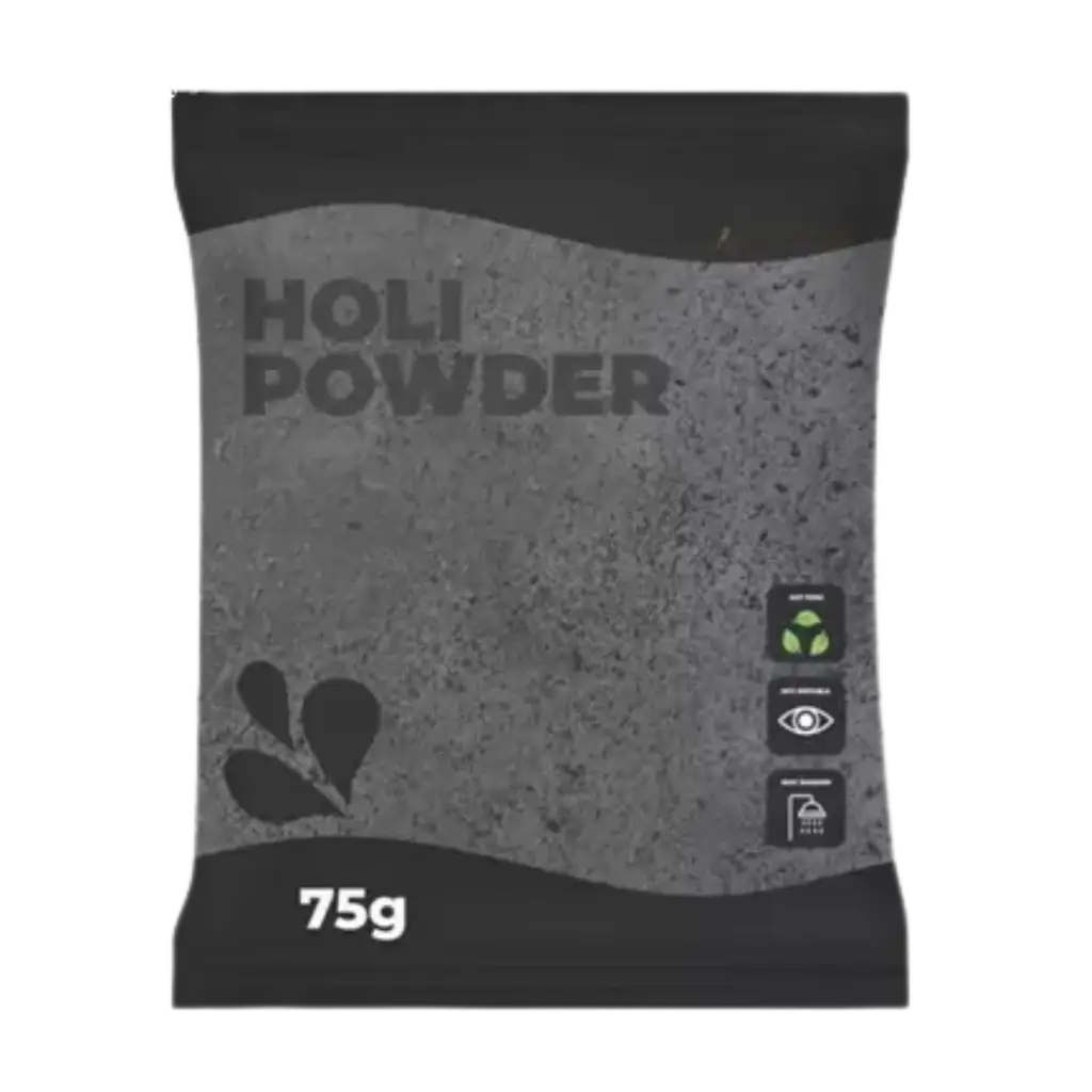 Polvo Holi NEGRO - Bolsa de 75 gramos