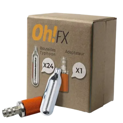 OhFx® Adaptador y botellas Typhoon para Typhoon Gun - Lote de 24