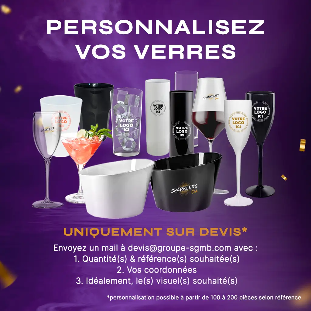 Lote de 50 vasos Ecocup de 25 cl (33 cl hasta el borde), reutilizables - Tipo «Demi», zumos, refrescos