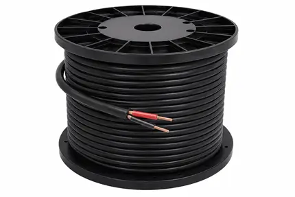 Bobina de cable DMX de 100 metros, 6 mm, color negro - 2 conductores + apantallamiento
