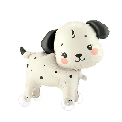 Globo de aluminio con perro sobre ruedas, 70 x 59 cm – Decoración para cumpleaños infantiles