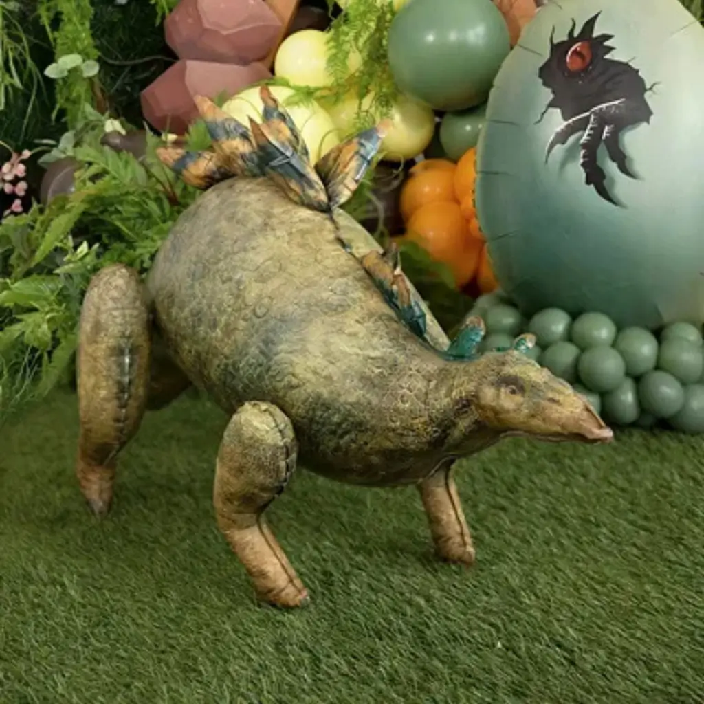 Globo de aluminio de Jurassic World: Estegosaurio, 112 x 51 cm – Decoración de dinosaurios