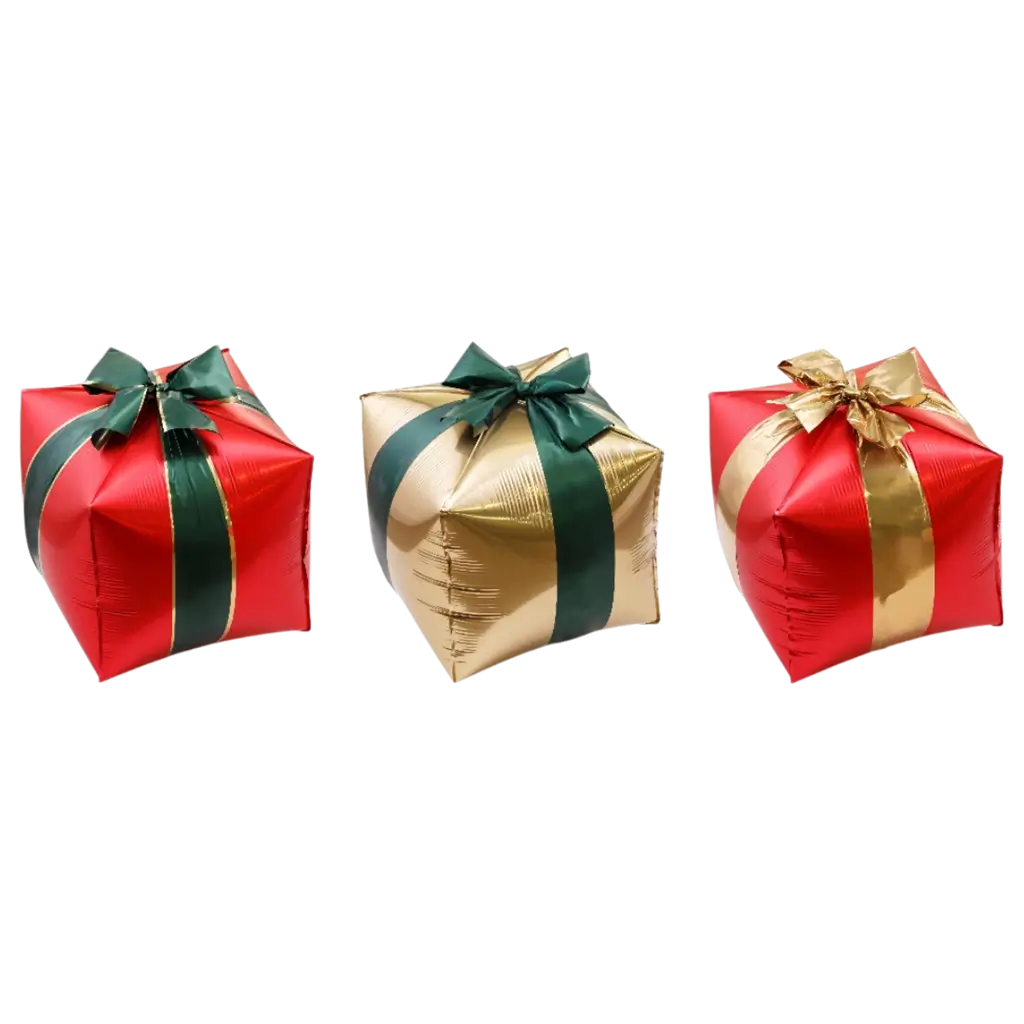 Lote de 3 globos de aluminio para regalos de Navidad – Decoración navideña