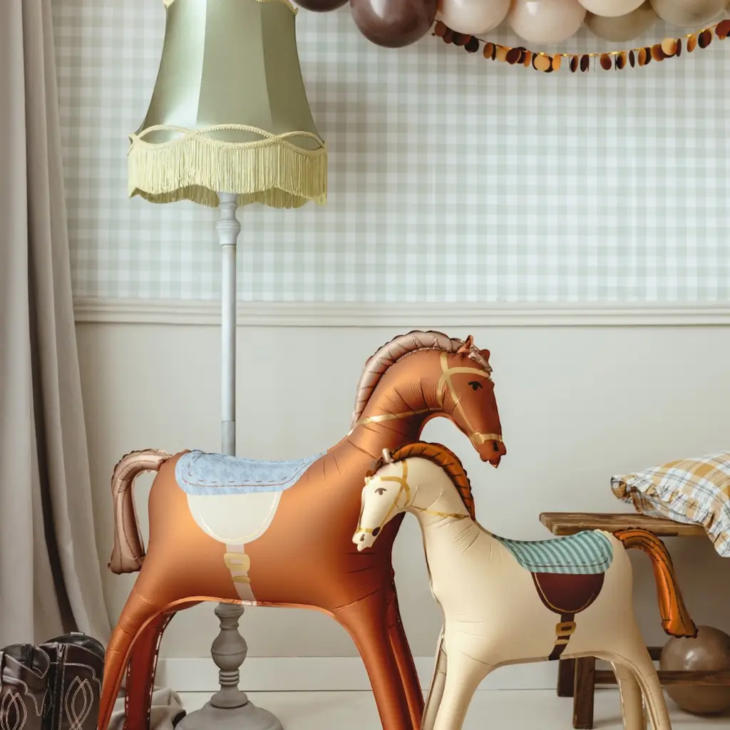 Globo de aluminio de caballo gigante, 112 x 97 cm – Decoración de cumpleaños