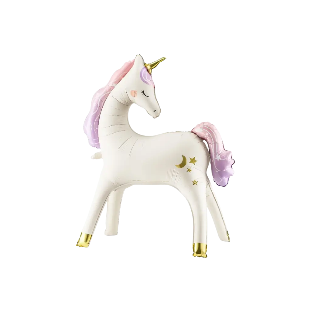 Globo de aluminio de unicornio gigante, 95 x 86 cm – Decoración de cumpleaños