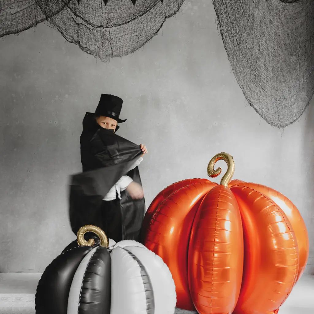 Globo de aluminio con forma de calabaza 3D gigante, 90 x 90 cm – Decoración de Halloween