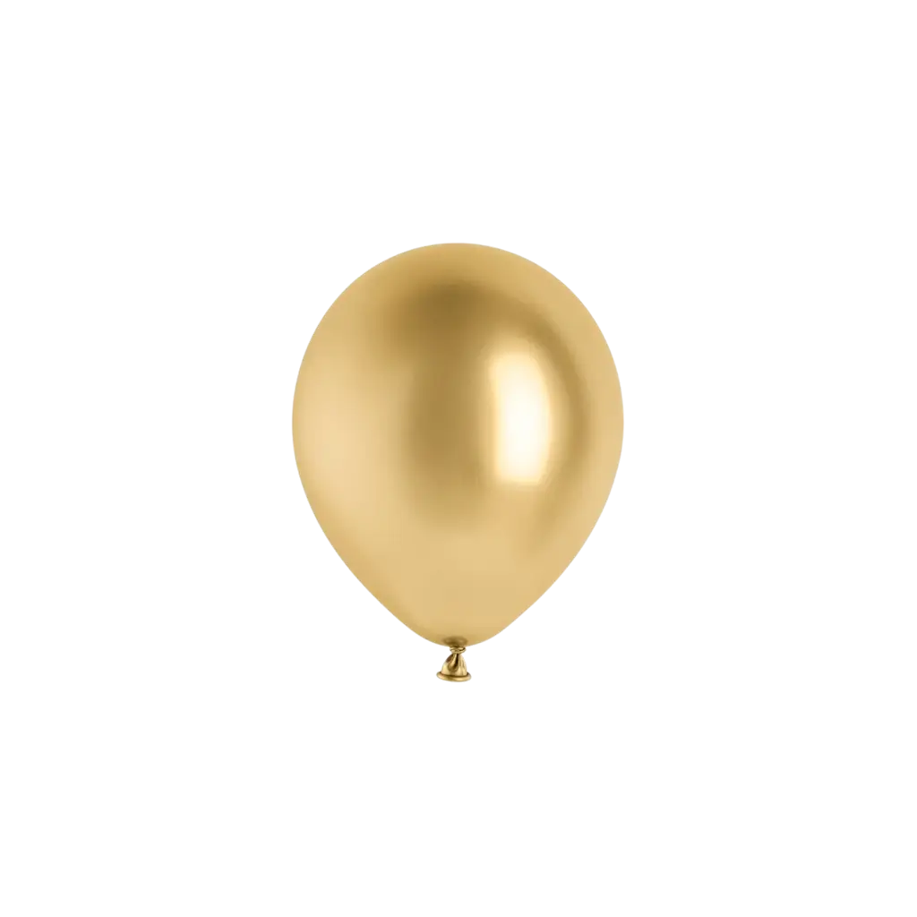 Lote de 50 globos metálicos dorados brillantes de 12 cm de diámetro