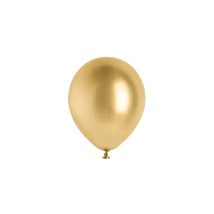 Lote de 50 globos metálicos dorados brillantes de 12 cm de diámetro