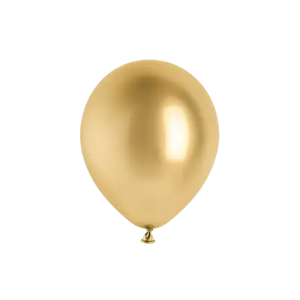 Lote de 10 globos metálicos dorados brillantes