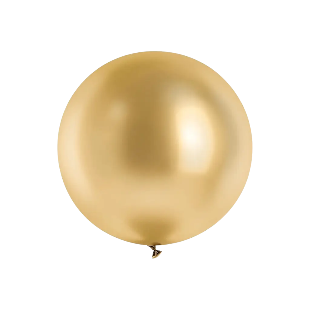 Globo gigante metálico dorado brillante, Ø 100 cm