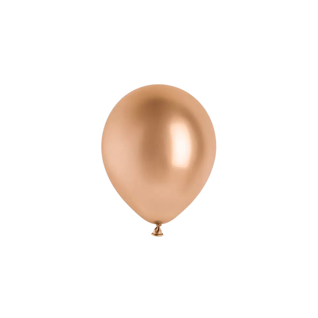Lote de 50 globos metálicos brillantes en oro rosa, Ø 12 cm