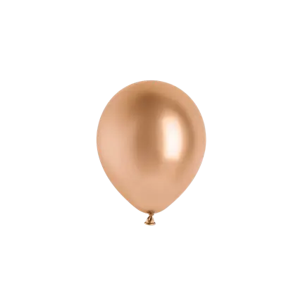 Lote de 50 globos metálicos brillantes en oro rosa, Ø 12 cm