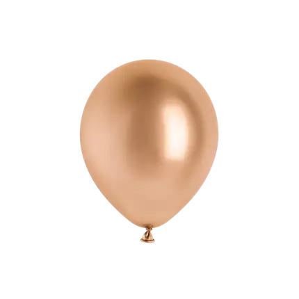 Lote de 10 globos metálicos brillantes en color oro rosa
