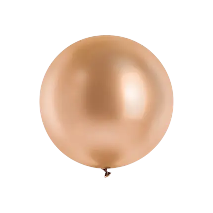 Globo gigante metálico en oro rosa brillante, Ø 100 cm