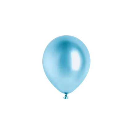 Lote de 50 globos metálicos brillantes azules de 12 cm de diámetro