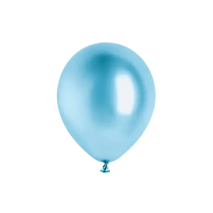 Lote de 10 globos metálicos brillantes de color azul
