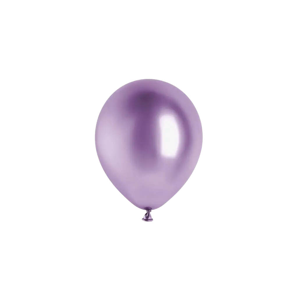 Lote de 50 globos metálicos brillantes de color violeta, Ø 12 cm