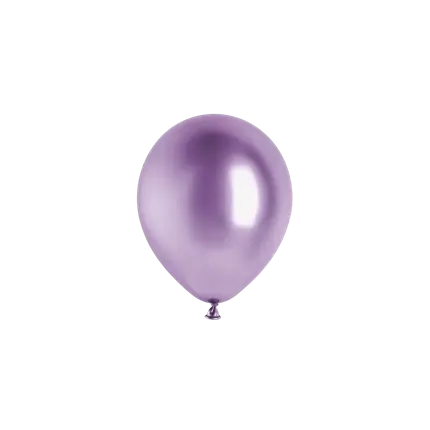 Lote de 50 globos metálicos brillantes de color violeta, Ø 12 cm