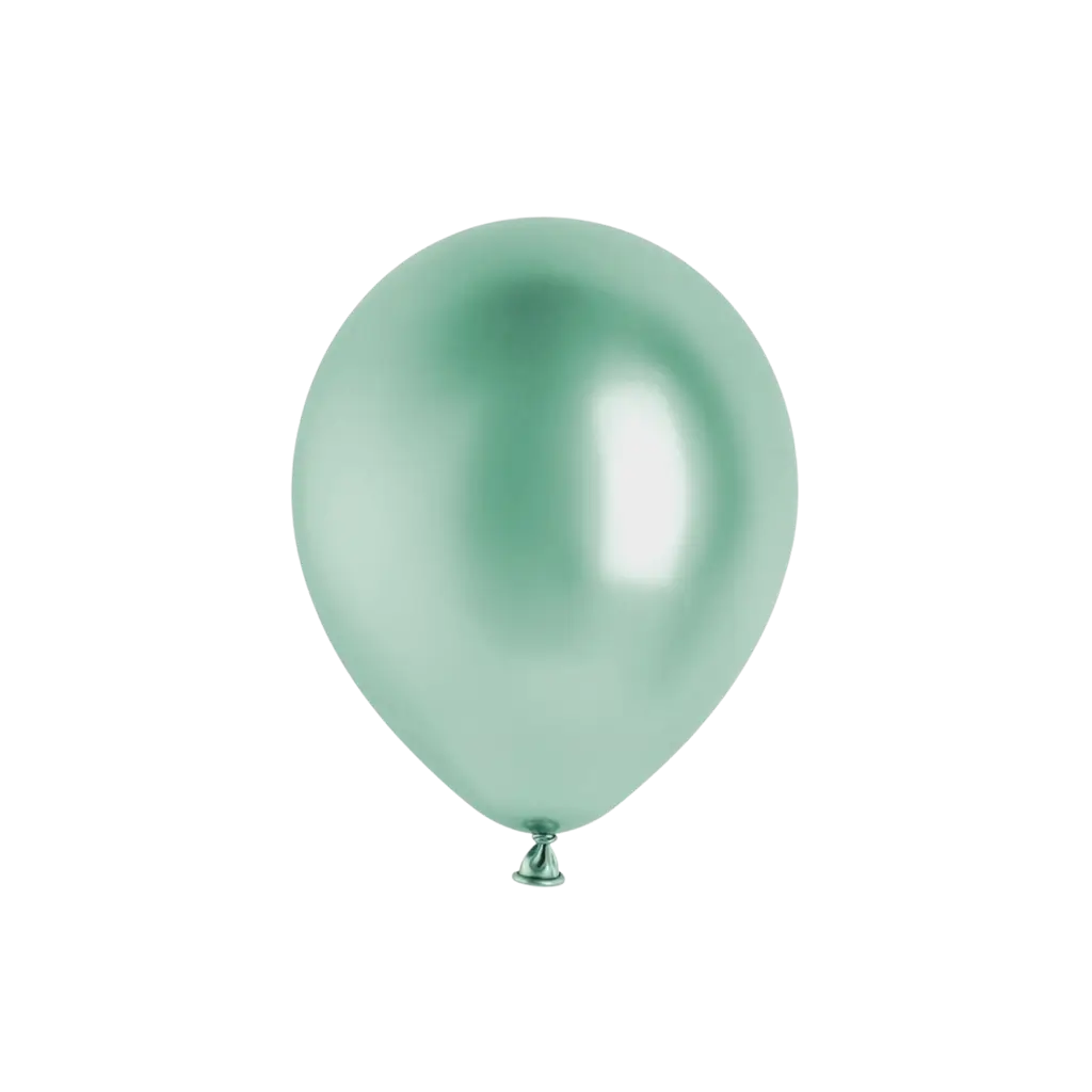 Lote de 10 globos metálicos brillantes de color verde botella