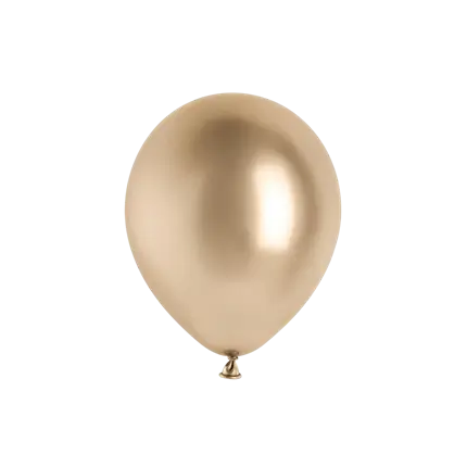 Lote de 10 globos metálicos brillantes en color oro champán