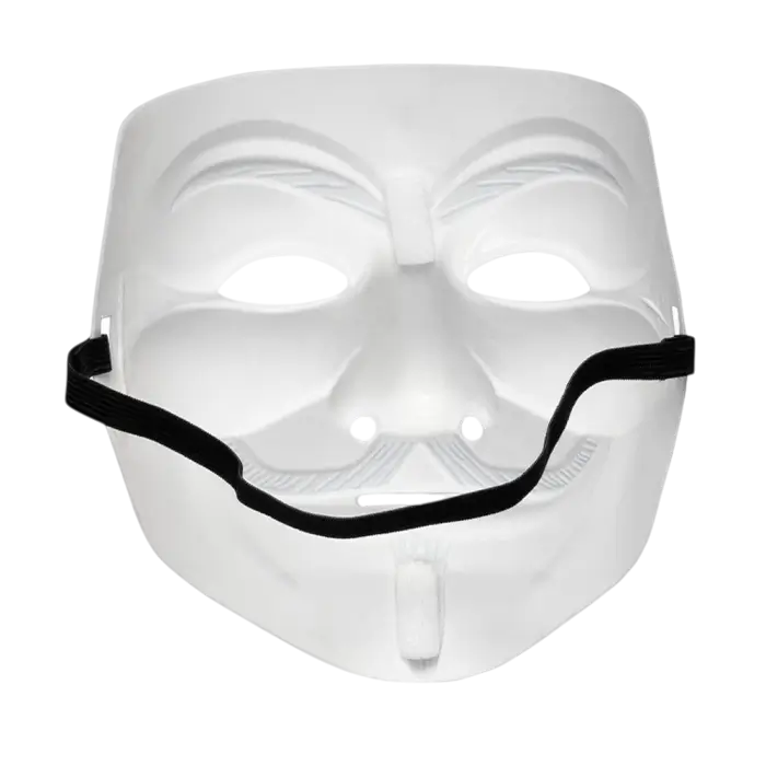 Máscara de Guy Fawkes de Anonymous – Máscara de «V de Vendetta» blanca