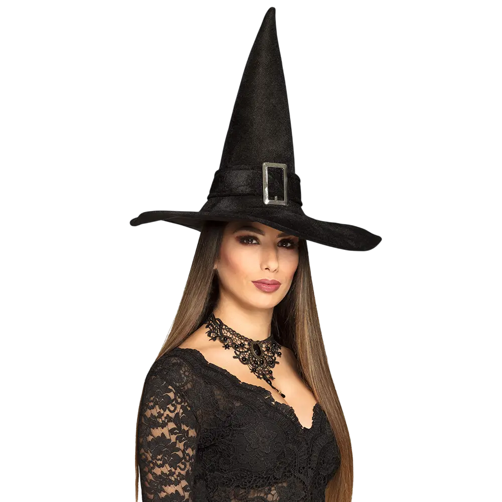 Sombrero de bruja puntiagudo negro – Disfraz de Halloween