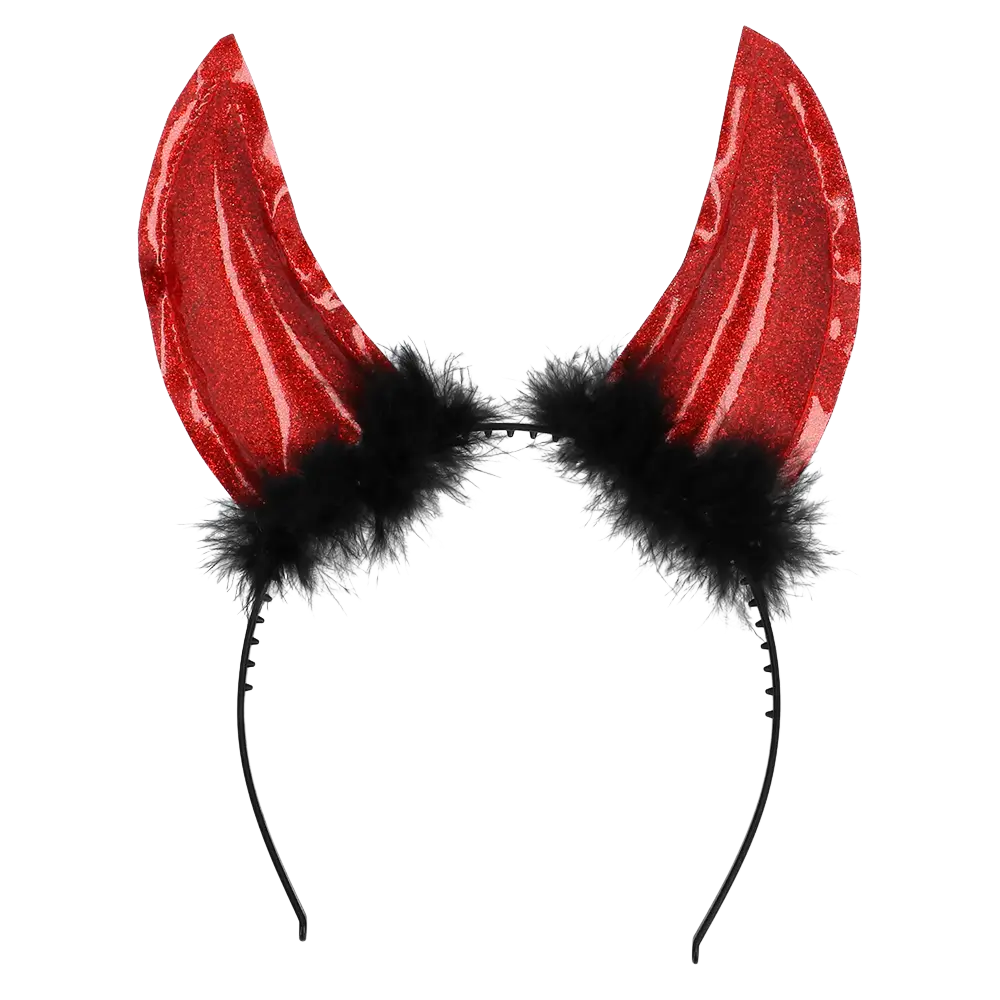 Diadema de diablesa roja – Cuernos de diablo para Halloween