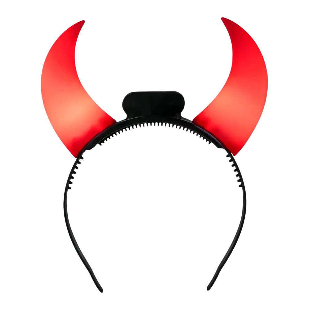 Diadema con cuernos de diablo luminosos LED – Accesorio de Halloween