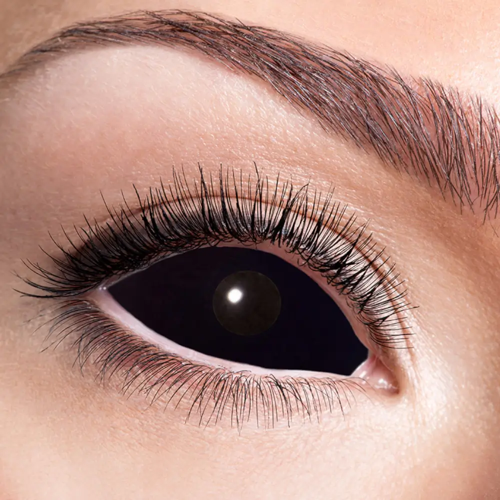 Lentes de contacto «Ojos negros de muerto viviente» – Lentes de contacto de Halloween
