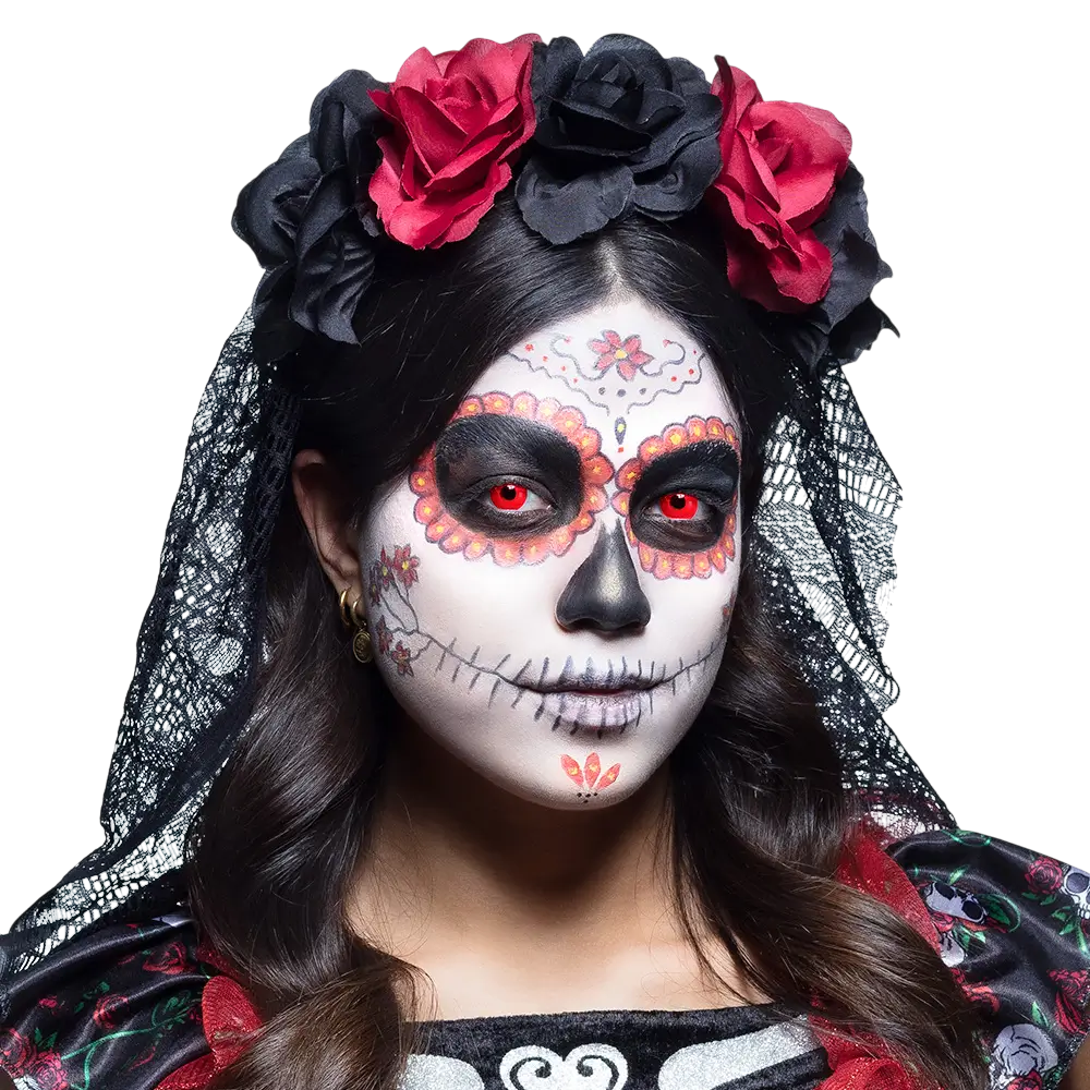 Lentes fluorescentes rojas – Lentes de Halloween