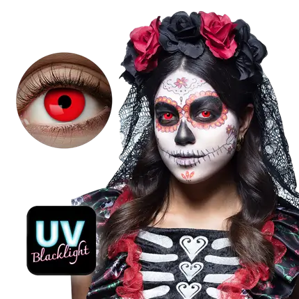 Lentes fluorescentes rojas – Lentes de Halloween