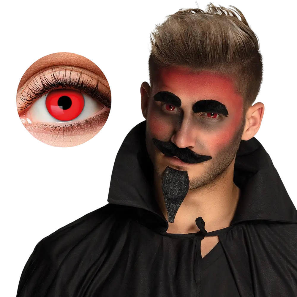 Lentes de contacto rojas «Diablo» – Lentes de contacto de Halloween