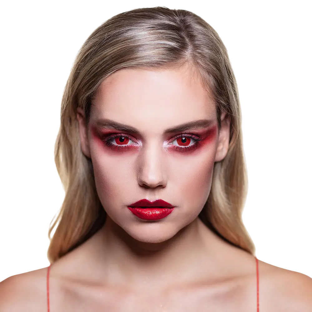 Lentes de contacto rojas «Diablo» – Lentes de contacto de Halloween