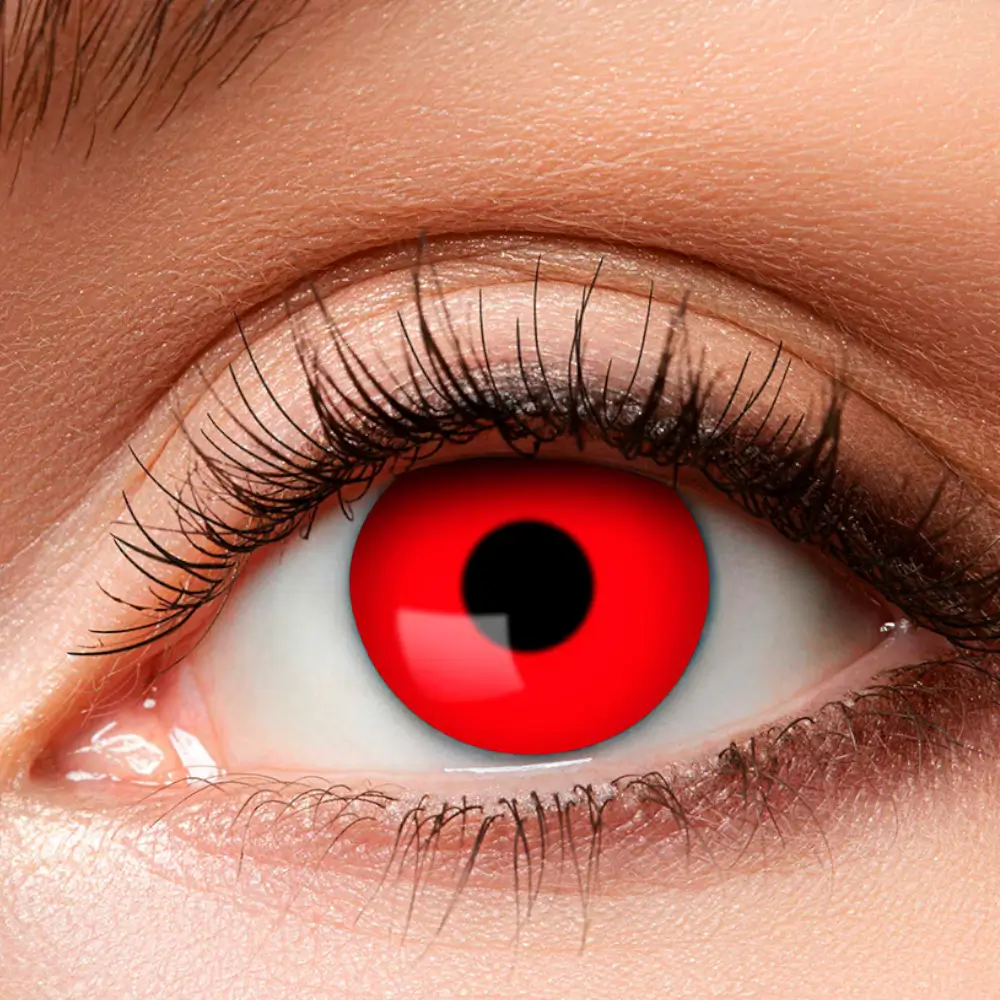 Lentes de contacto rojas «Diablo» – Lentes de contacto de Halloween