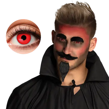 Lentes de contacto rojas «Diablo» – Lentes de contacto de Halloween