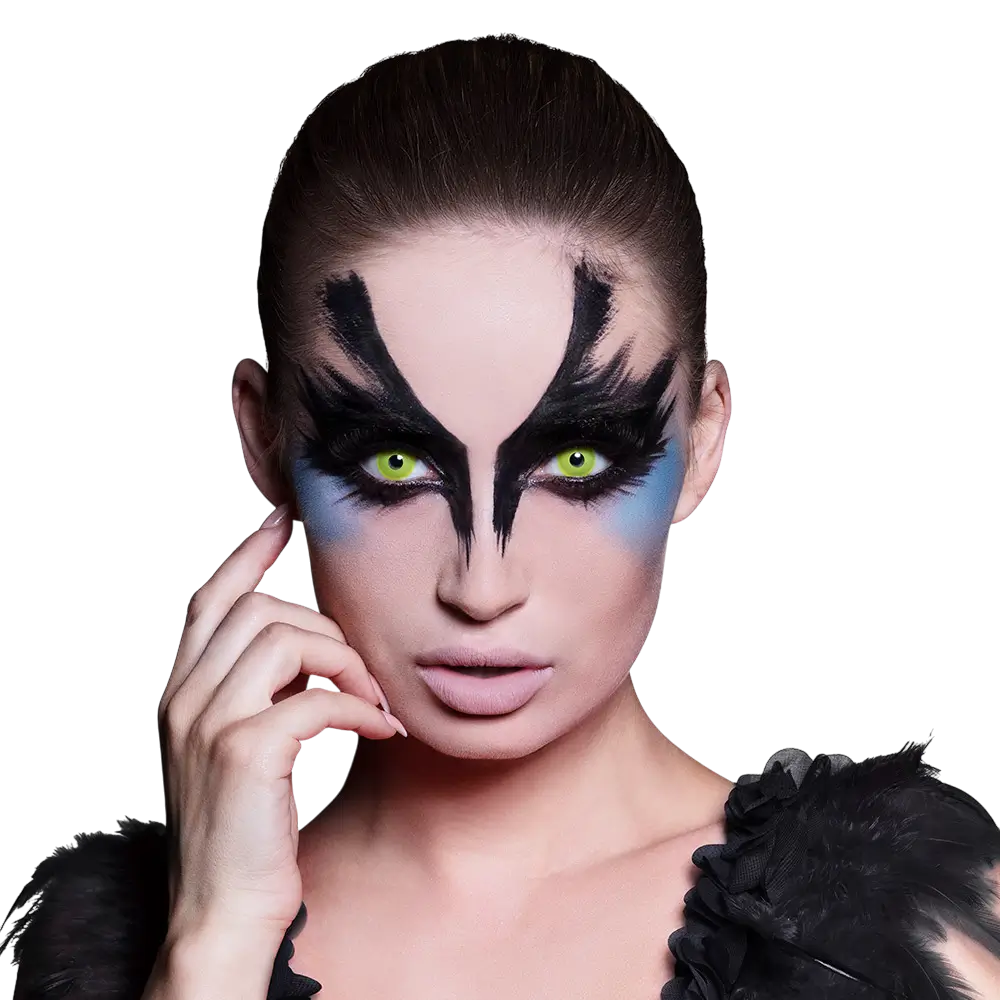Lentes de contacto «Ojos amarillos de cuervo» – Lentes de contacto de Halloween