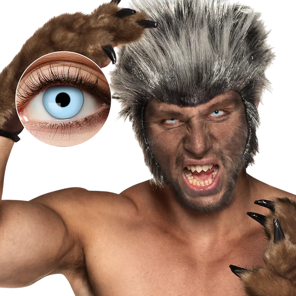 Lentes de contacto azules de hombre lobo – Lentes de contacto de Halloween