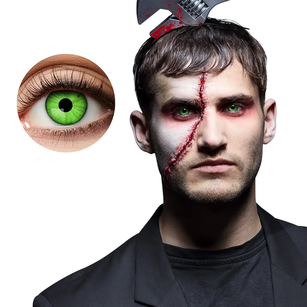Lentes de contacto verdes de zombi – Lentes de contacto de Halloween