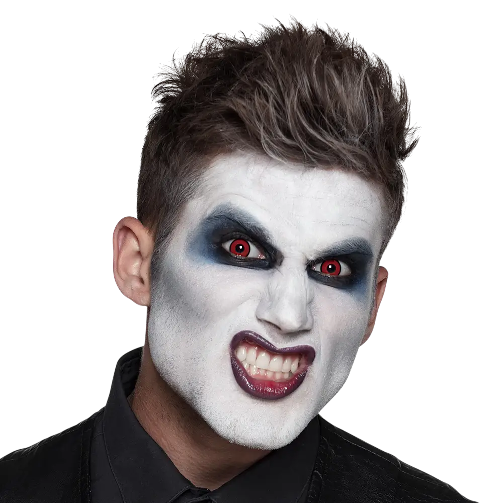 Lentes de contacto rojas y negras «Vampiro» – Lentes de contacto de Halloween