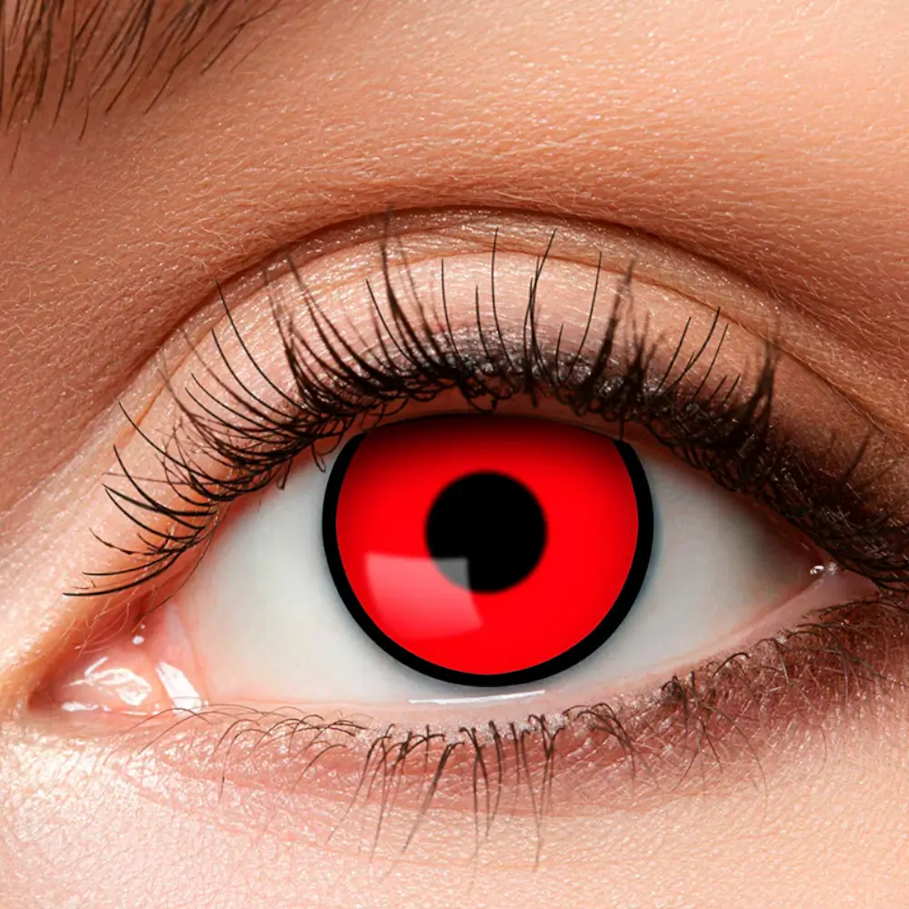 Lentes de contacto rojas y negras «Vampiro» – Lentes de contacto de Halloween