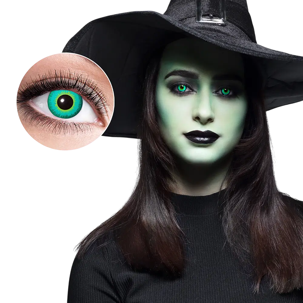 Lentes de contacto verdes de bruja – Lentes de contacto de Halloween