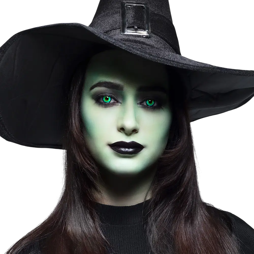 Lentes de contacto verdes de bruja – Lentes de contacto de Halloween