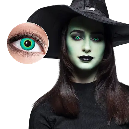 Lentes de contacto verdes de bruja – Lentes de contacto de Halloween