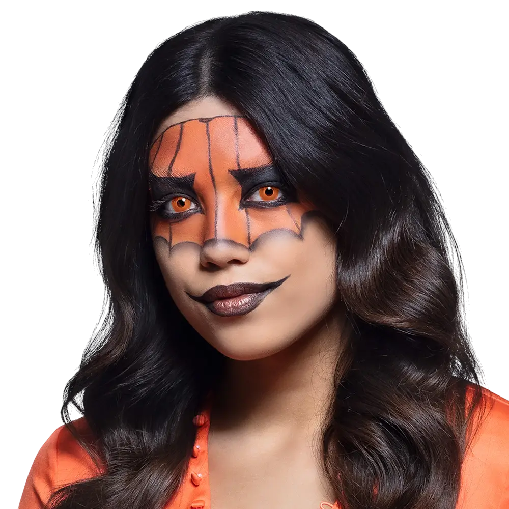 Lentes de contacto naranja calabaza – Lentes de contacto de Halloween