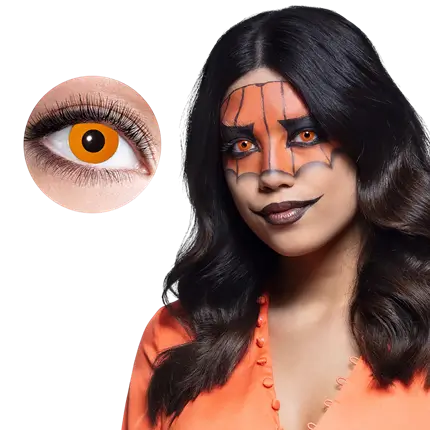 Lentes de contacto naranja calabaza – Lentes de contacto de Halloween