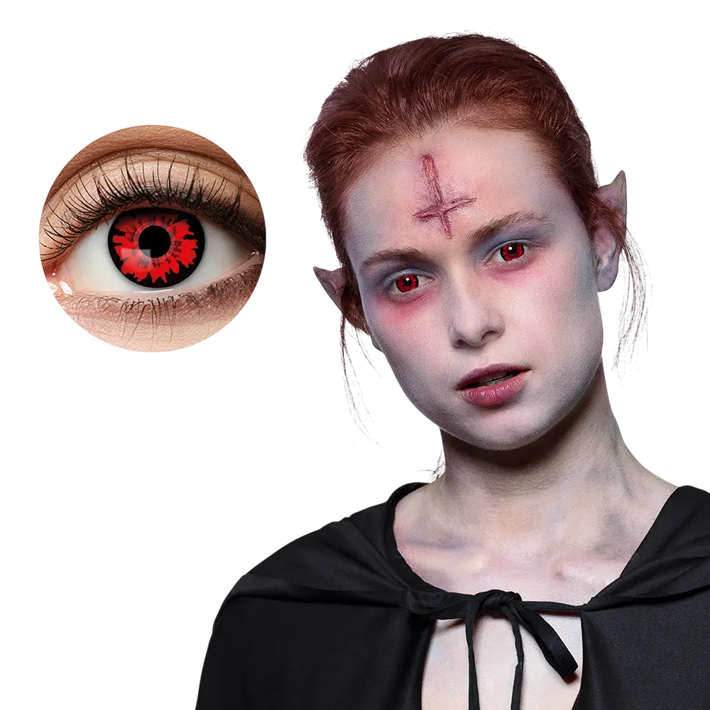 Lentes de contacto rojas de vampiro – Lentes de contacto de Halloween